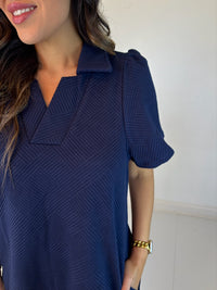 Polished Edge Textured Dress