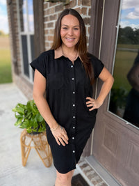 Seasonal Shift Button Front Dress