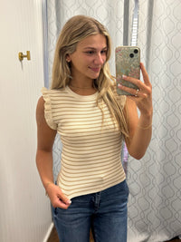 Cafe Cutie Cap Sleeve Top