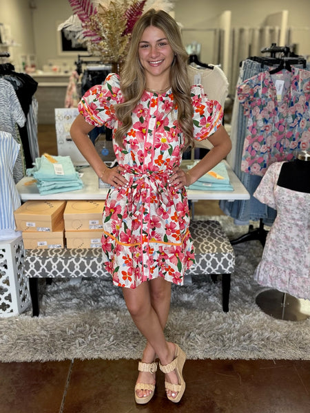 Splash of Color Floral Dress