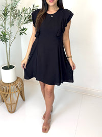 Sweet Simplicity Ruffle Sleeve Dress