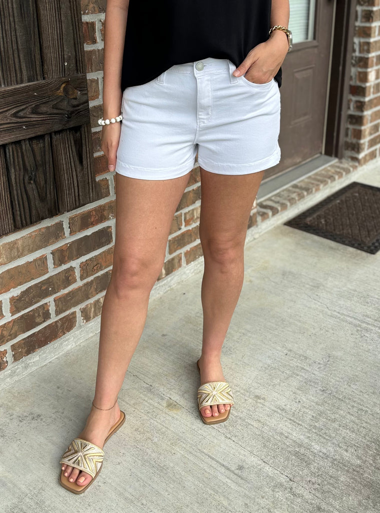 White Denim Short WannaBettaButt YMI