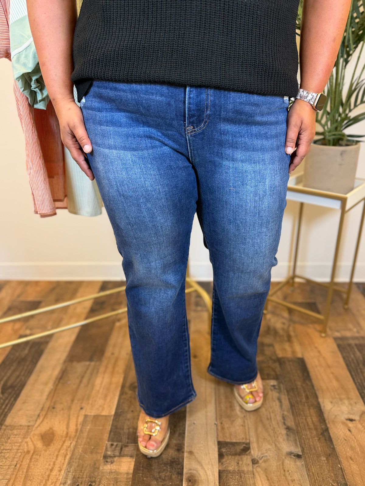 Carson Crop Flare Jean - Risen (PLUS)