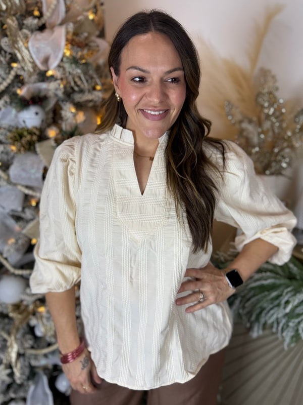 Frosted Chic Textured Top