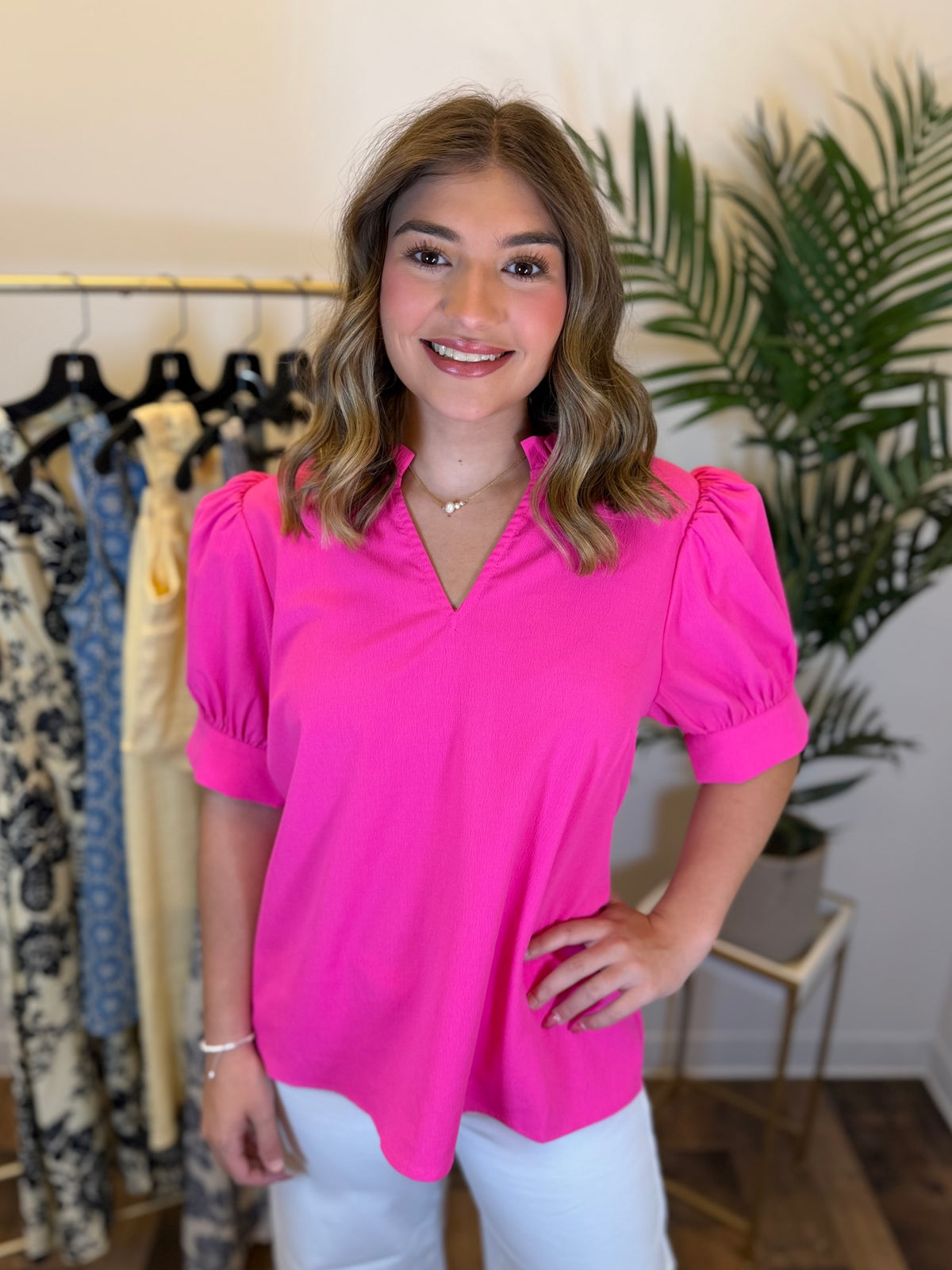 Pink Parade Puff Sleeve Top