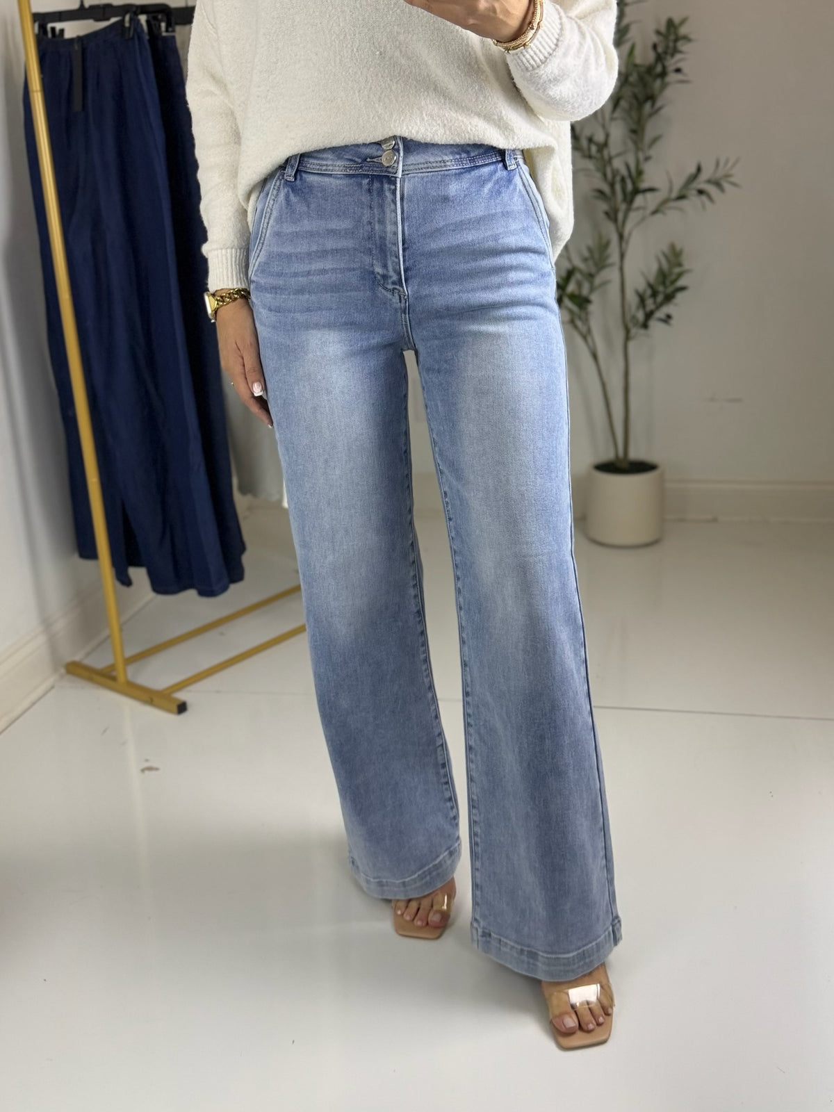 Nova High Rise Wide Leg Jean - Risen