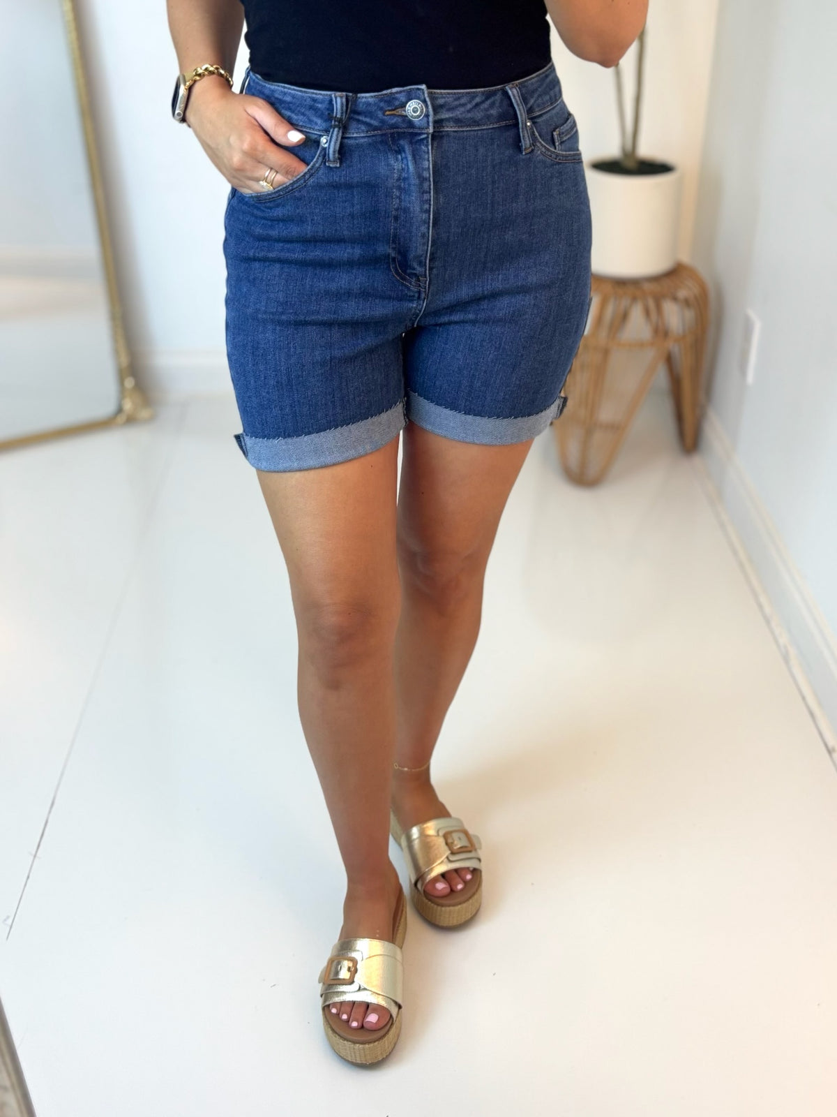Emorie High Waist Denim Short - Risen