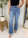Victoria Vintage Frayed Bootcut Jean - Risen