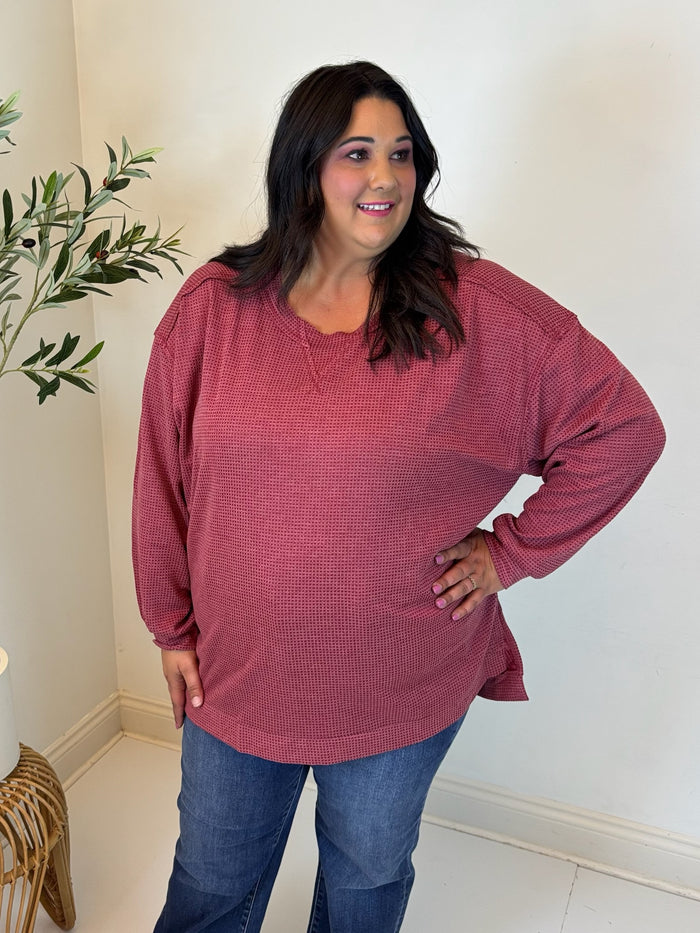 Take it Easy Knit Top - Plus