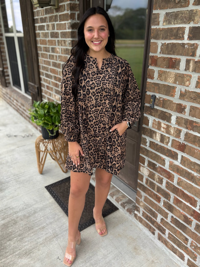 Wild Charm Leopard Print Dress