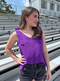 Touchdown Tie Strap Top
