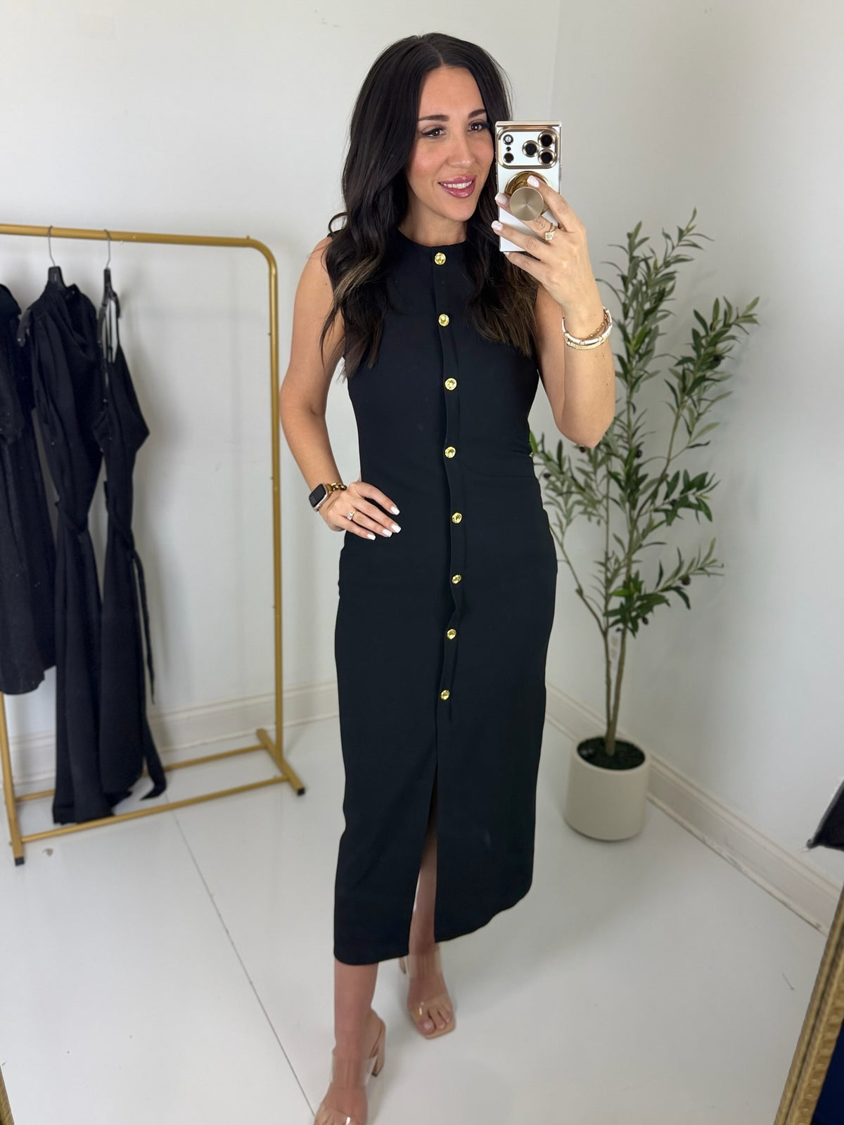 Signature Style Button Front Dress