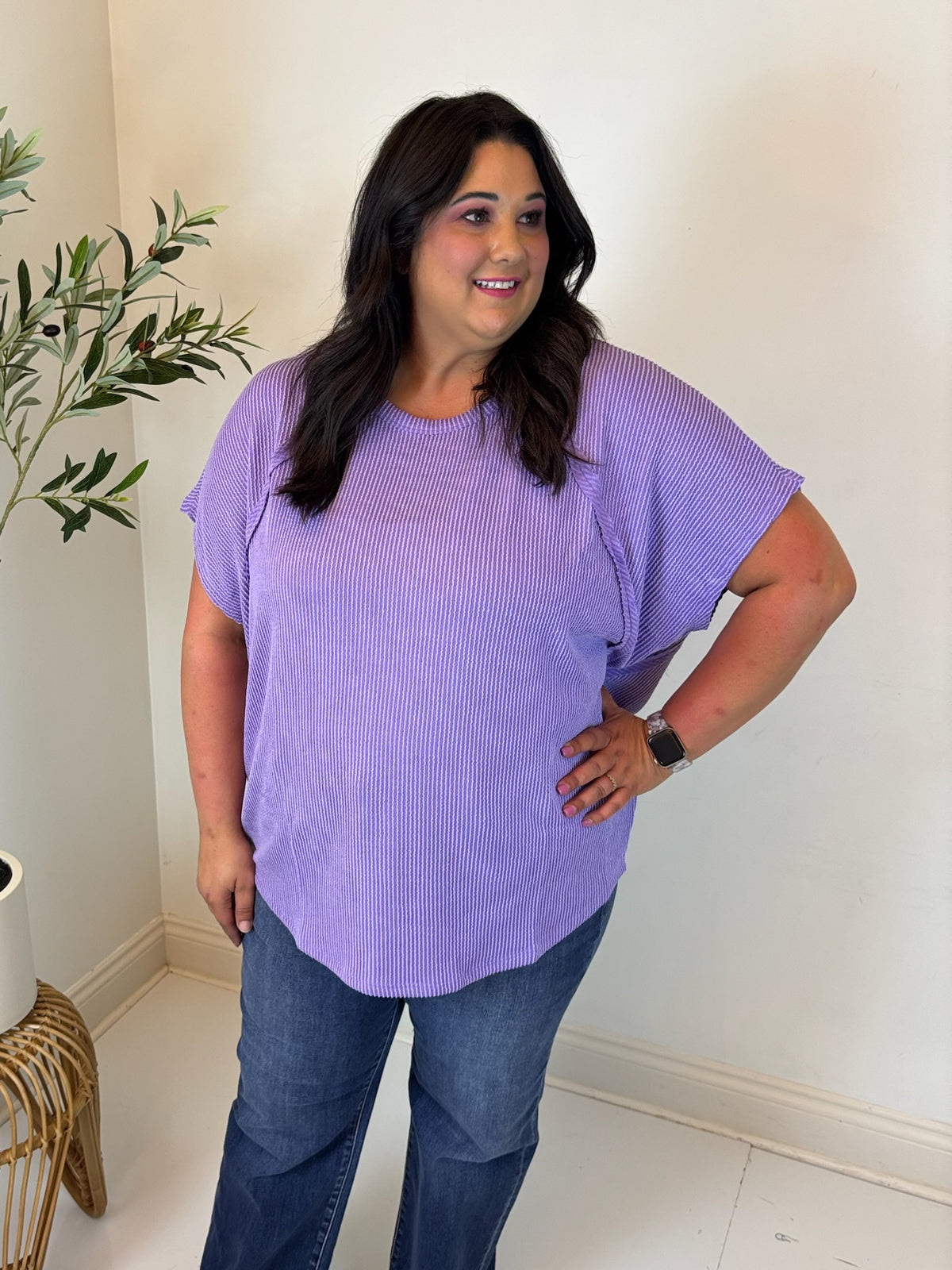 Easy Radiance Ribbed Top - Plus