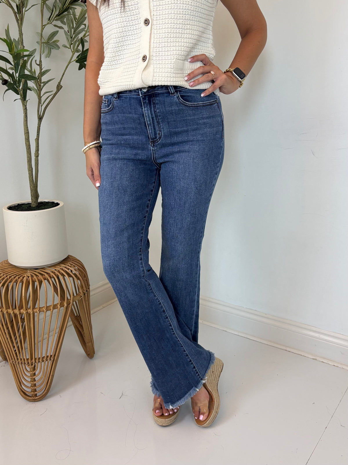 Baylor Bootcut Fray Hem Jean - Judy Blue