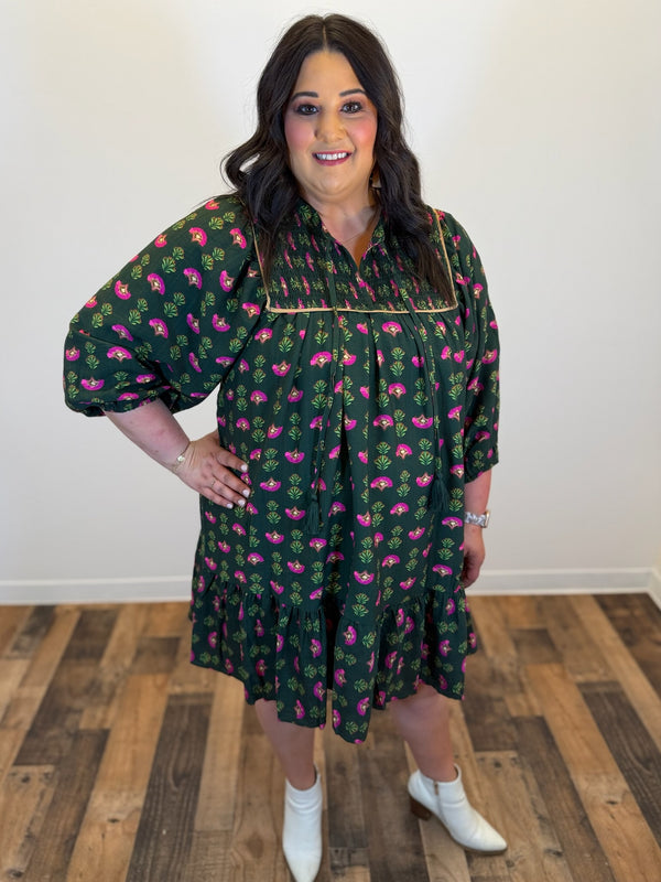 Secret Garden Floral Dress - Plus