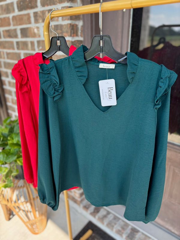 Graceful Fall Ruffle Top