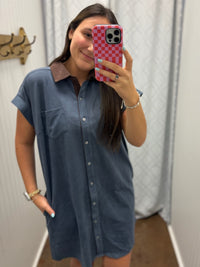 Seasonal Shift Button Front Dress