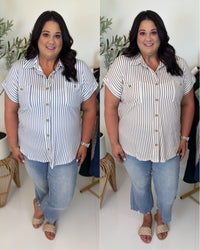Easy Escape Striped Top - Plus