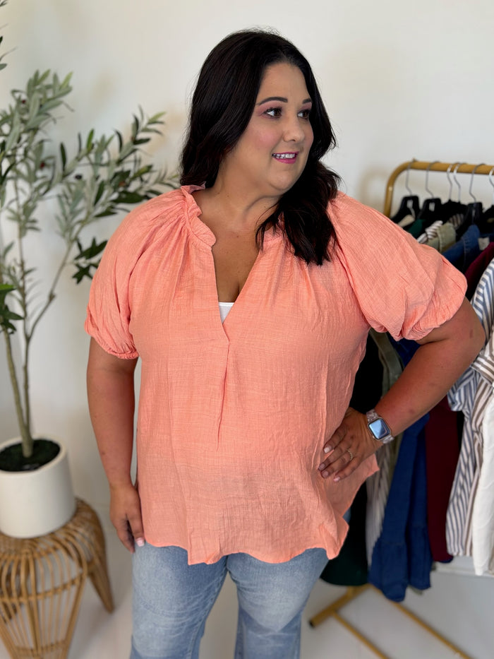 Just Peachy Top - Plus