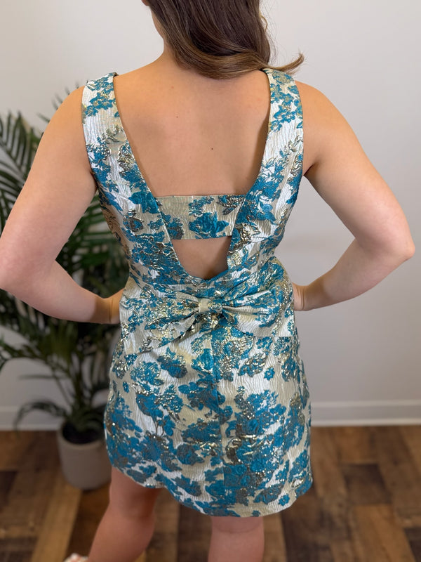 Radiant Grace Jacquard Dress