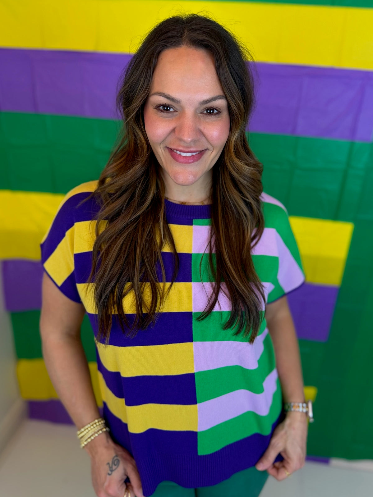 Split the Beads Striped Top