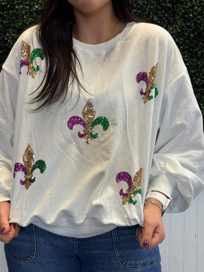 Fleur de Fun Sequins Top