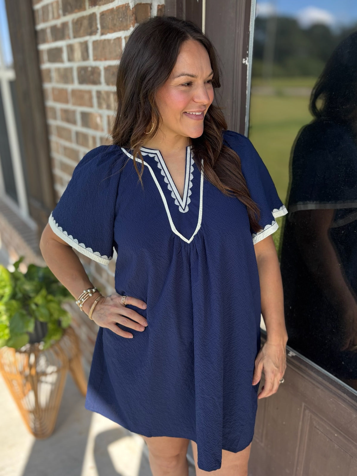 Free Falling Flutter Sleeve Dress