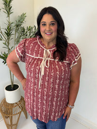 Mulberry Moment Floral Blouse - Plus