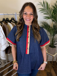 Well Acquainted Button Top