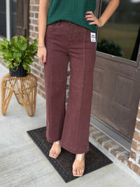 Hazel Tummy Control Cropped Wide Leg Jean - Risen