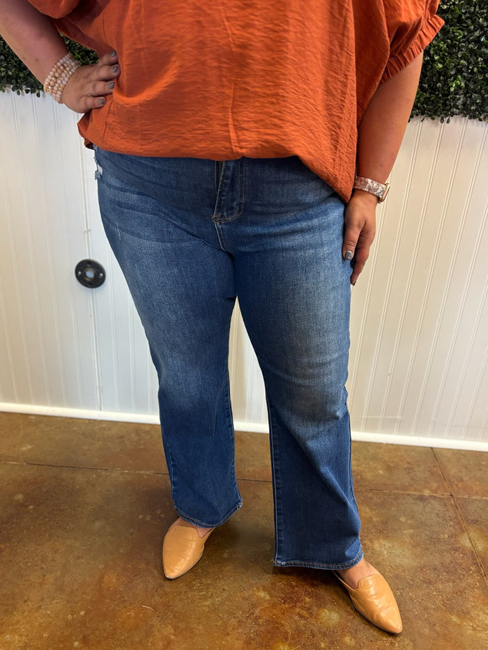 Haley High Rise Ankle Flare Jean -Risen (Plus)