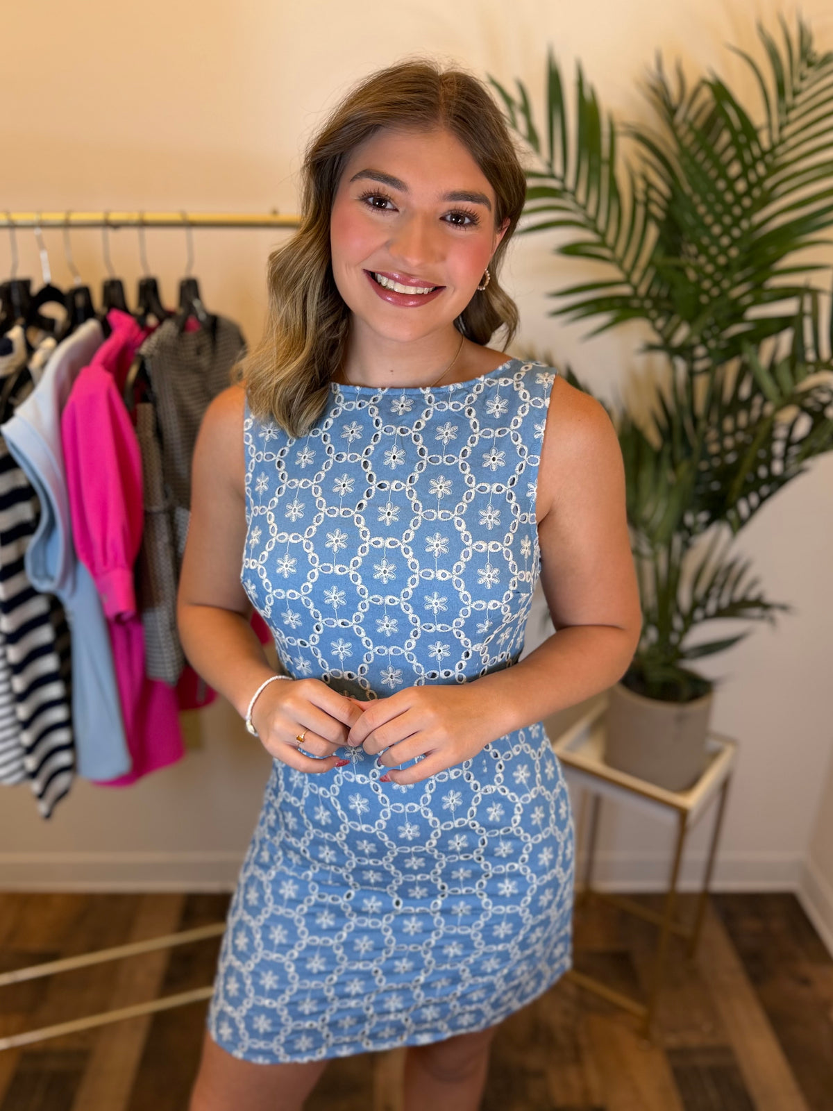 Summer Sky Eyelet Dress