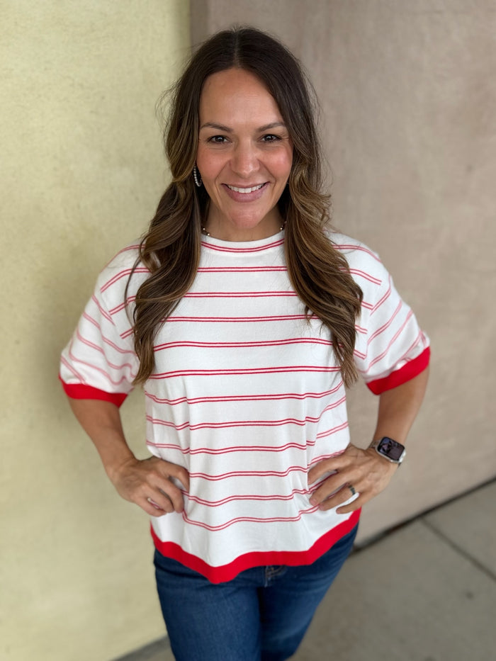 On the Daily Striped Top