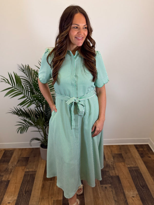 Properly Striped Midi Dress