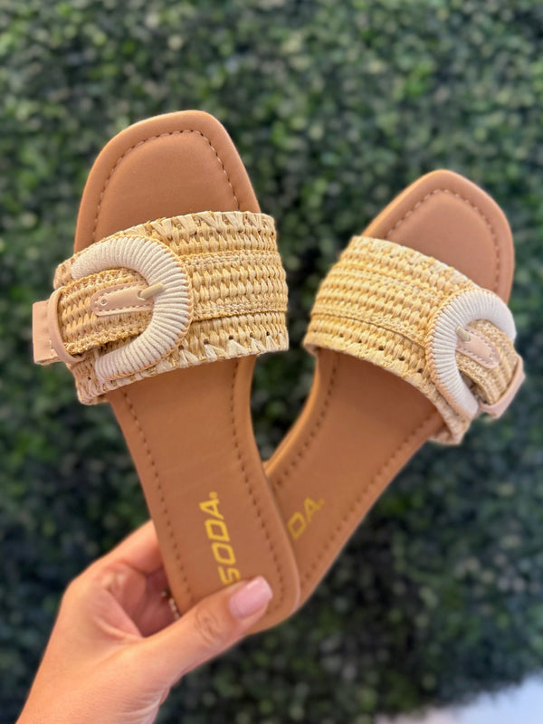 Sarah Raffia Sandal