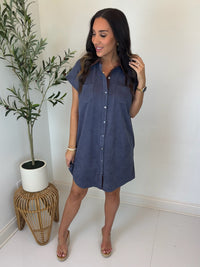Seasonal Shift Button Front Dress