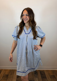 Blue Horizon Striped Dress