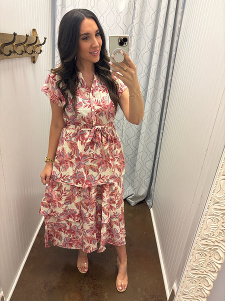 Palm Pop Midi Dress