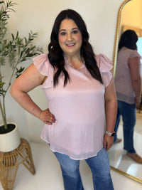Stylish Soiree Cap Sleeve Top - Plus