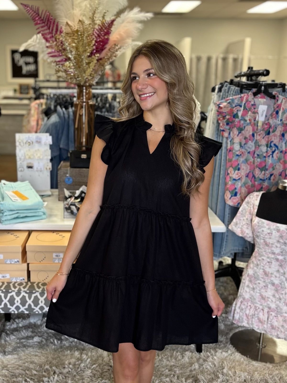 Reina Ruffled Dress