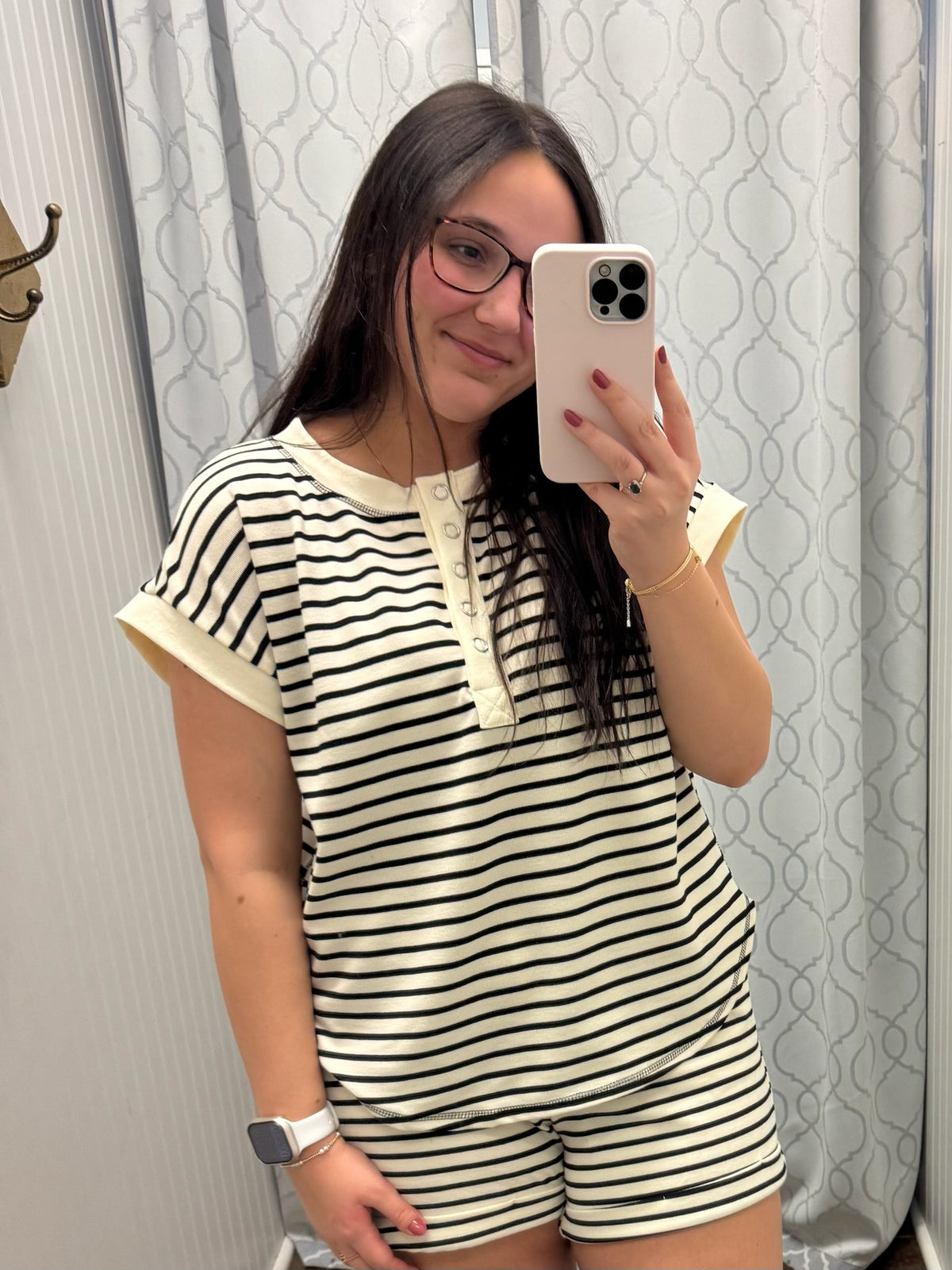 Weekend Ease Striped Set