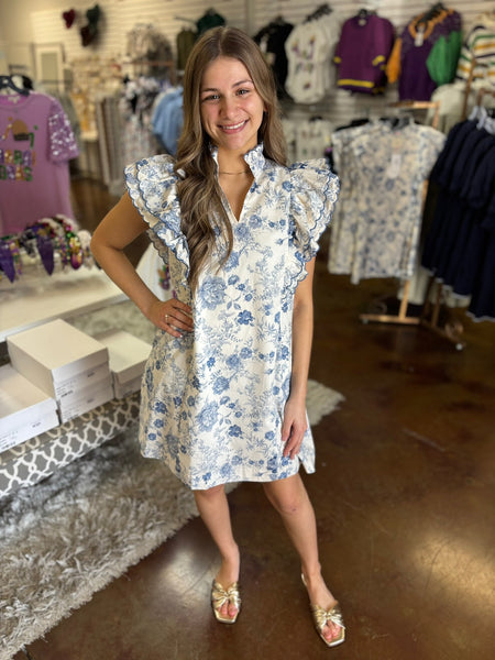 Sweet Nothings Scallop Trim Dress
