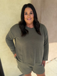Stay Awhile Ribbed Set - Plus