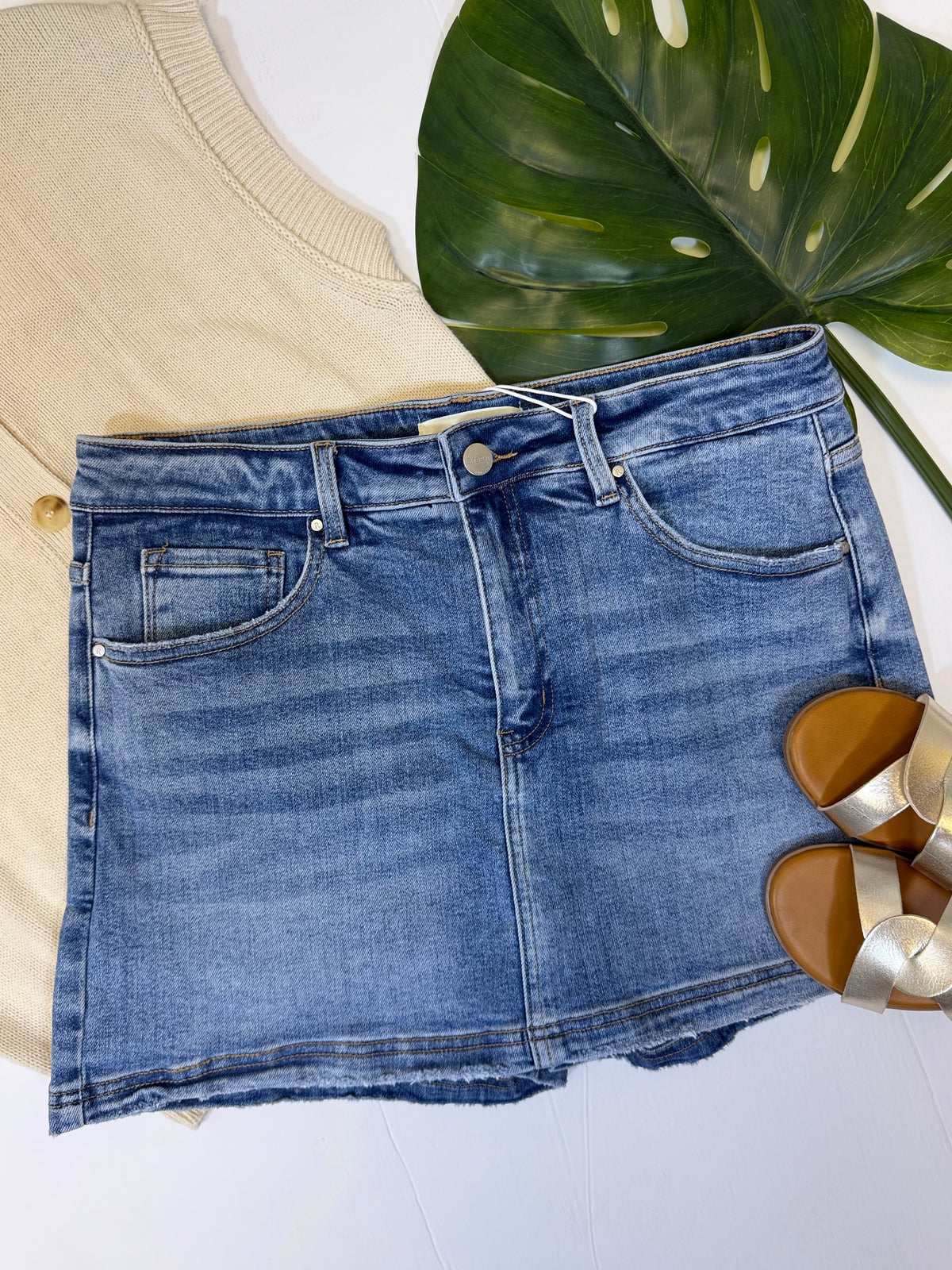 Sutton Denim Skort - Risen