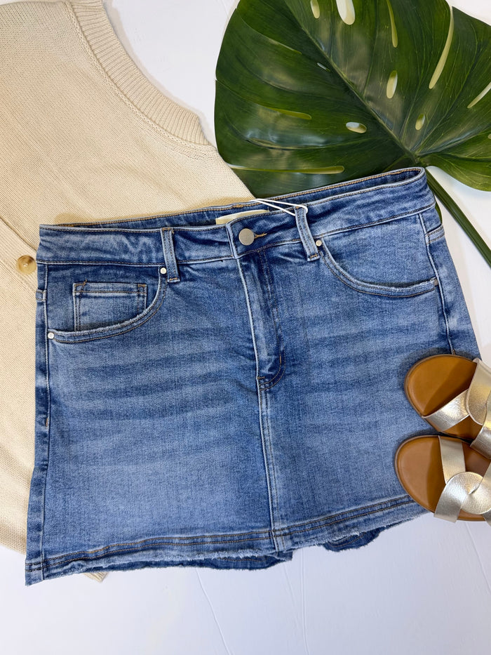 Sutton Denim Skort - Risen