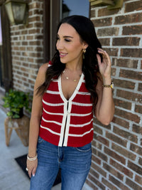 Harvest Stripe Knit Vest