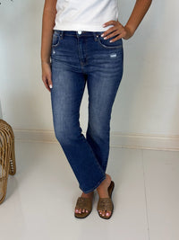 Haley High Rise Ankle Flare Jean -Risen
