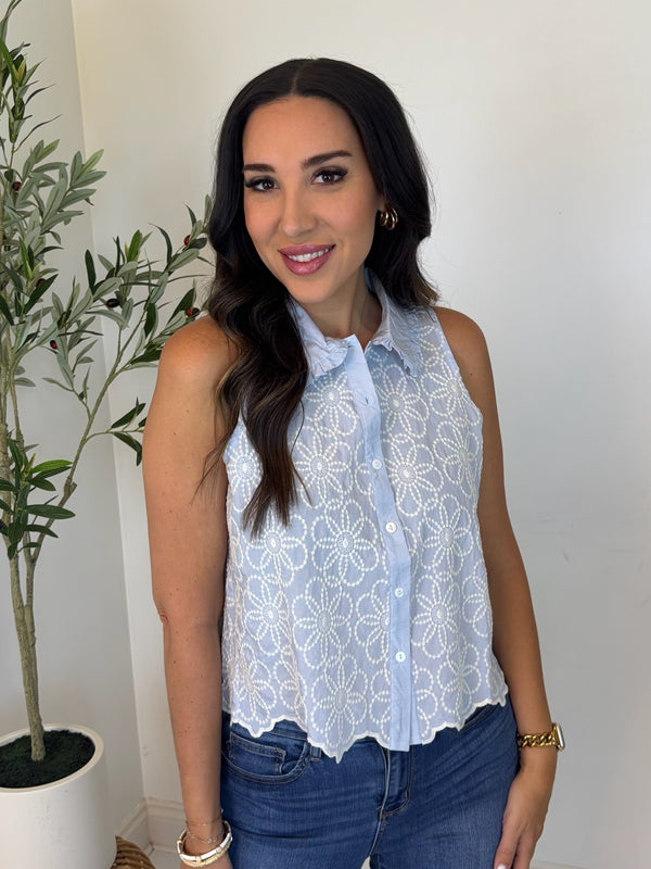 Late Blooms Embroidered Blouse