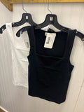 Cropped Square Neck Tank