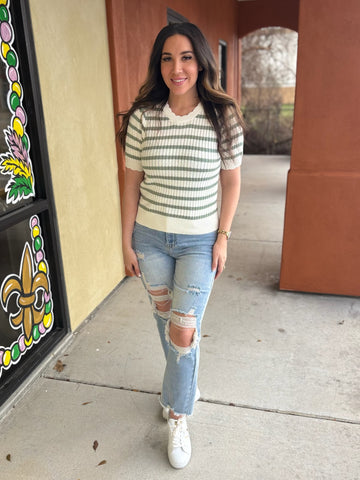Spring Feeling Scallop Trim Top